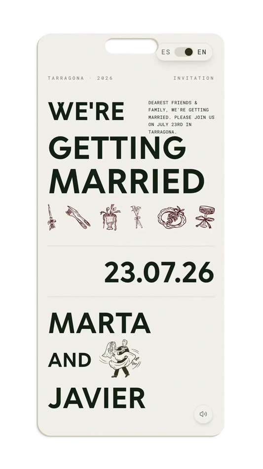 Essential Plan digital wedding invitation