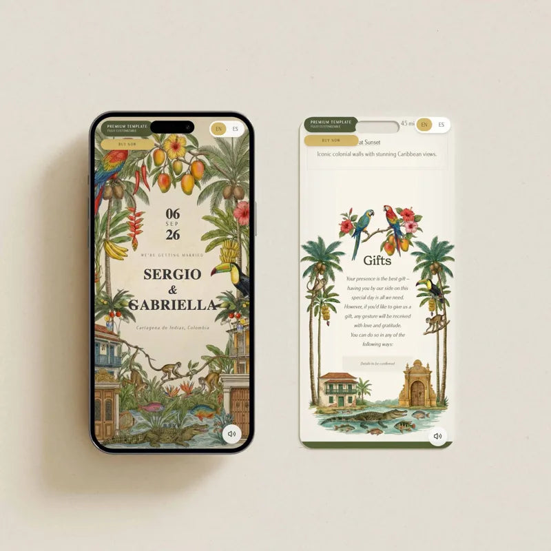 Premium Plan digital wedding invitation